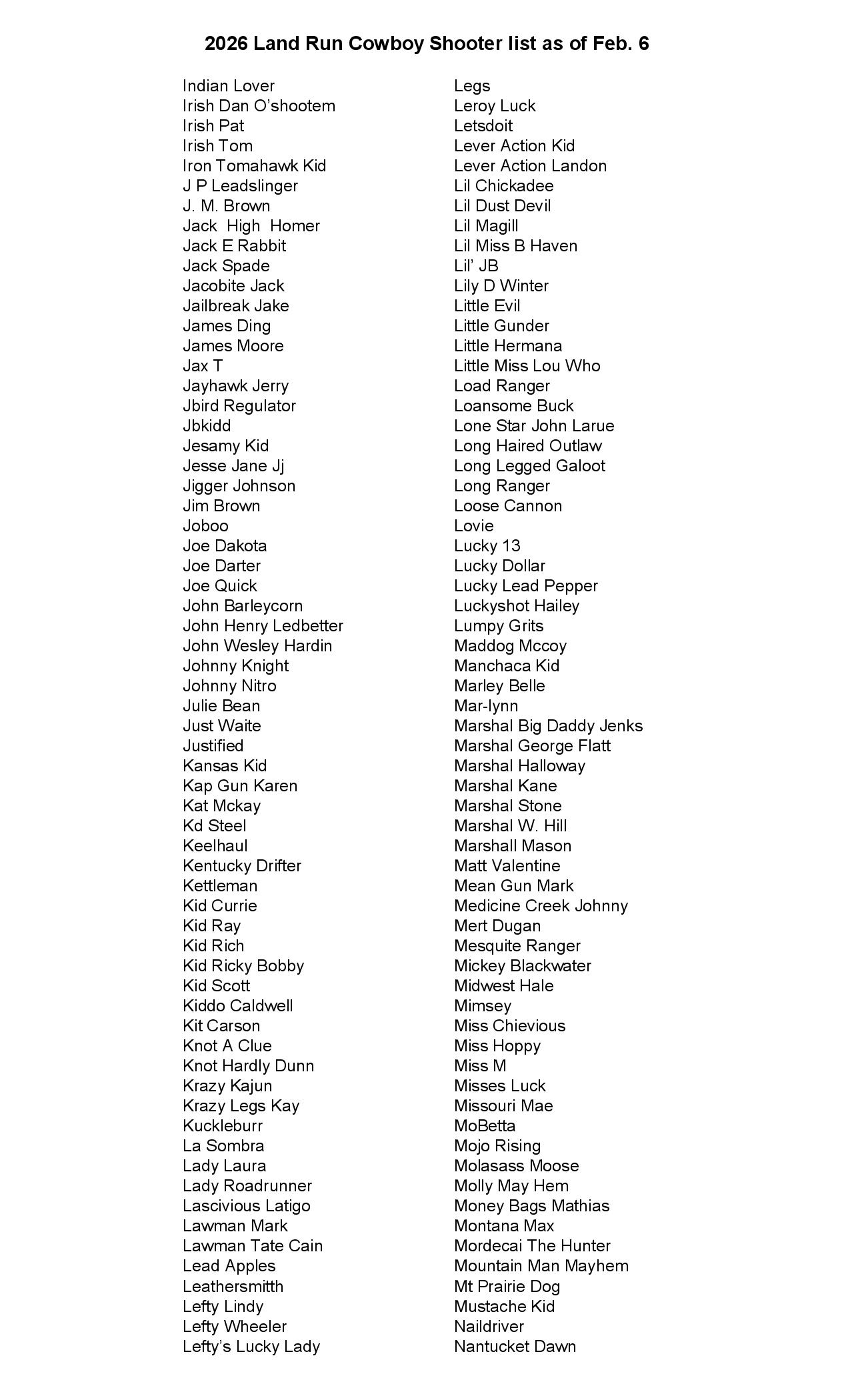 Land Run Who's Coming 2022